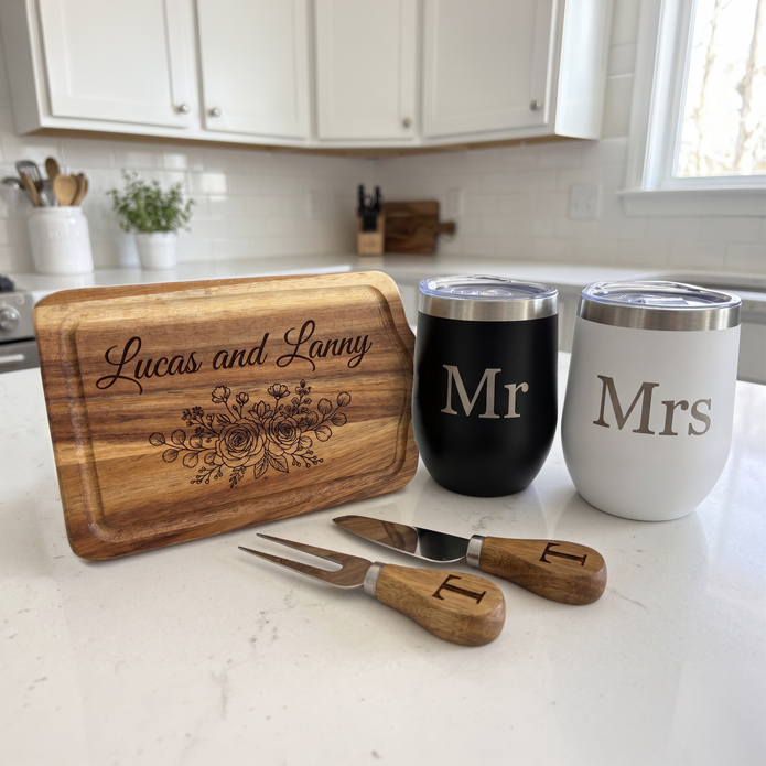 Personalized Charcuterie Board Gift Set