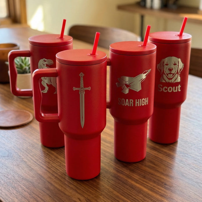 Personalized 30oz Red Tumbler