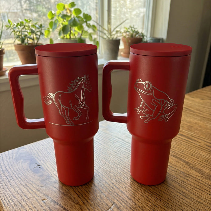 Personalized 30oz Red Tumbler