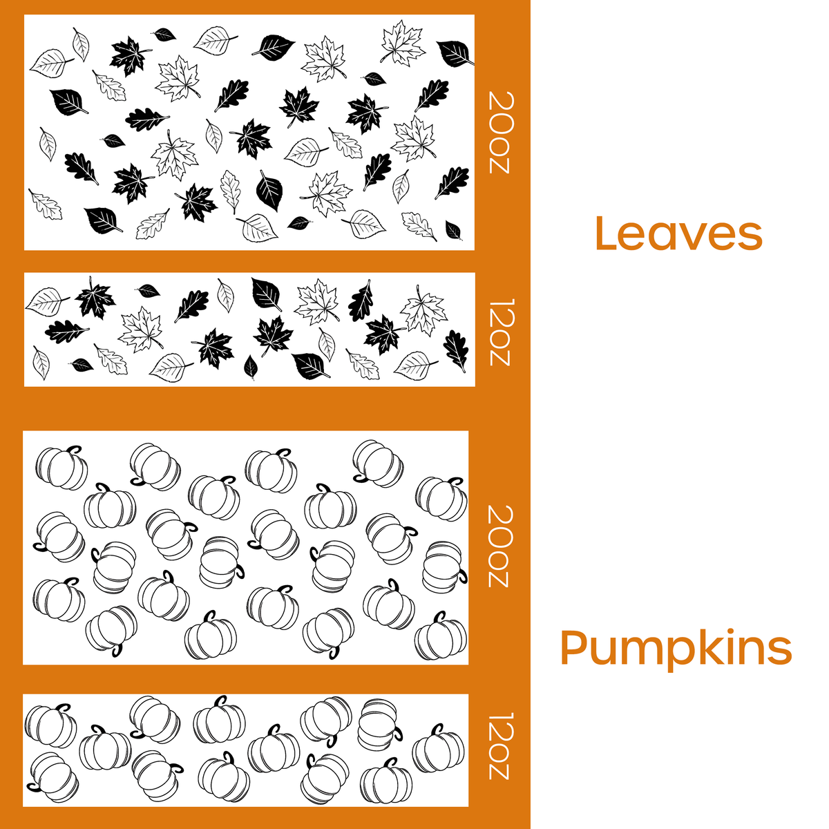 Halloween Engraved Tumbler | Fall Wrap Tumbler