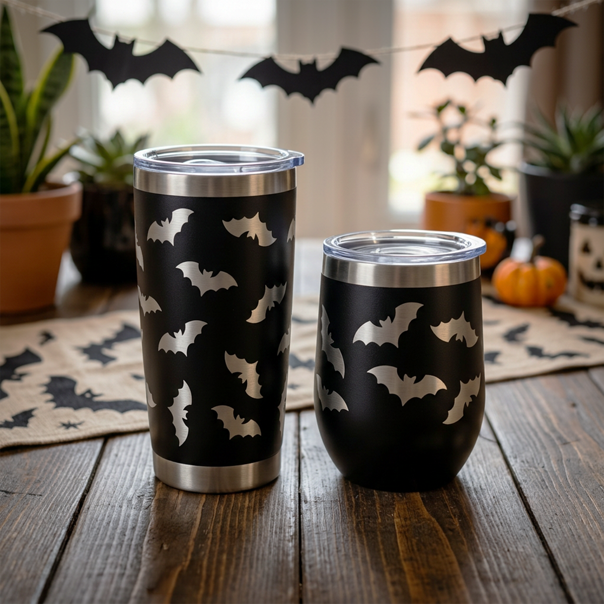 Halloween Engraved Tumbler | Fall Wrap Tumbler