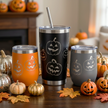 Halloween Engraved Tumbler | Fall Wrap Tumbler