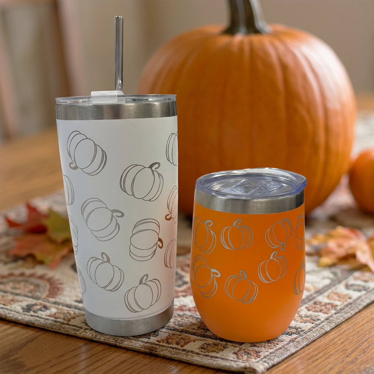 Halloween Engraved Tumbler | Fall Wrap Tumbler