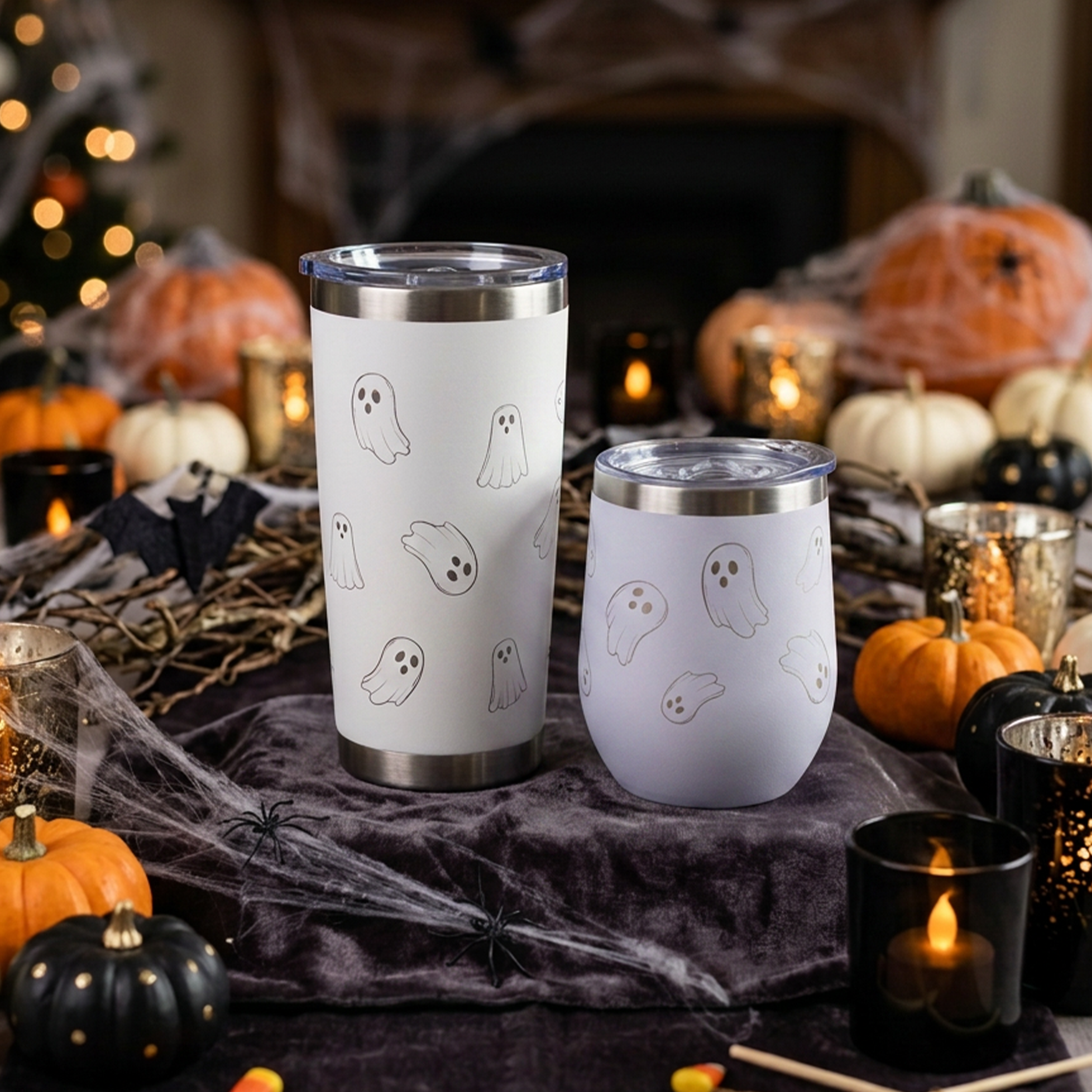 Halloween Engraved Tumbler | Fall Wrap Tumbler