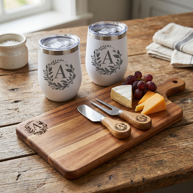 Personalized Charcuterie Board Gift Set