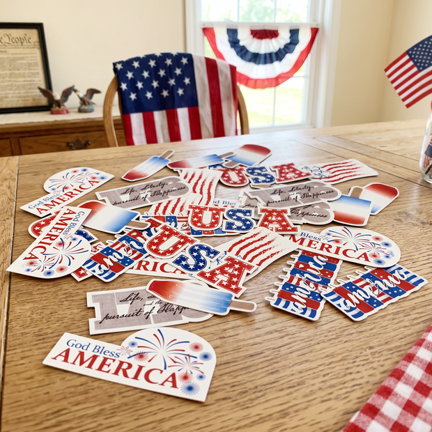 Patriotic Die Cut Stickers