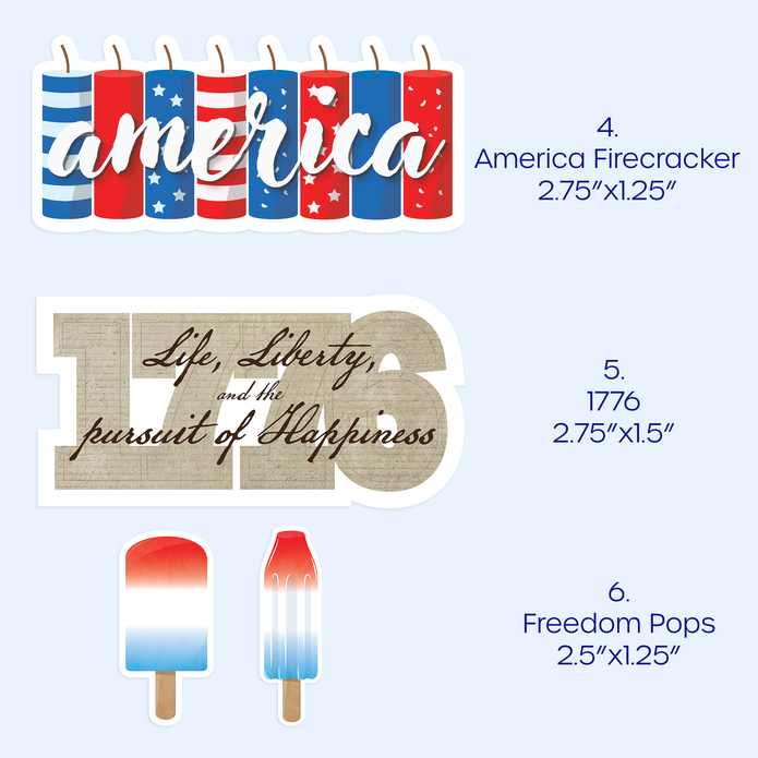 Patriotic Die Cut Stickers