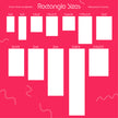 Chart displaying various rectangle sizes on a pink background
