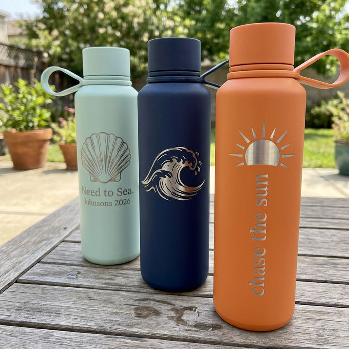Custom Engraved Soft Touch Tumbler 750ml