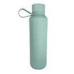 Mint green water bottle with a handle on a white background