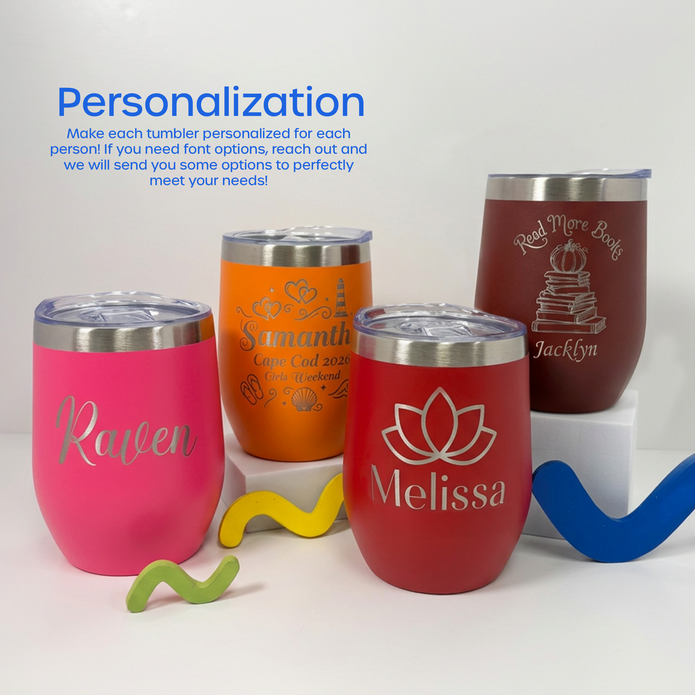 Custom Engraved Wine Tumblers