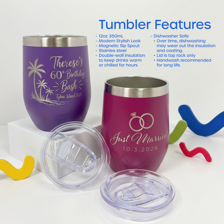 Custom Engraved Wine Tumblers