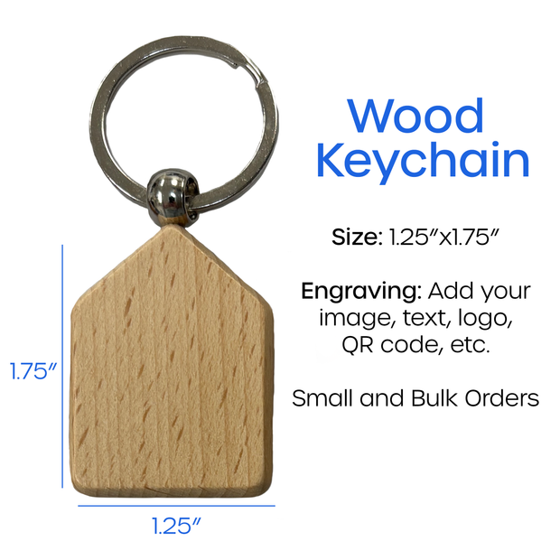 Custom Engraved Wood Keychain