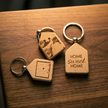 Custom Engraved Wood Keychain